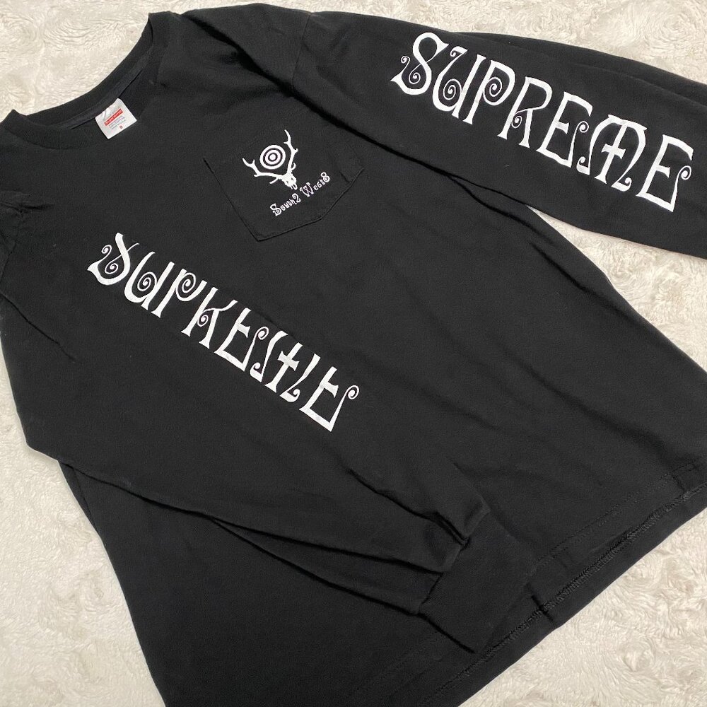 Supreme/SOUTH2WEST Men's Long-Sleeved Pocket Tee